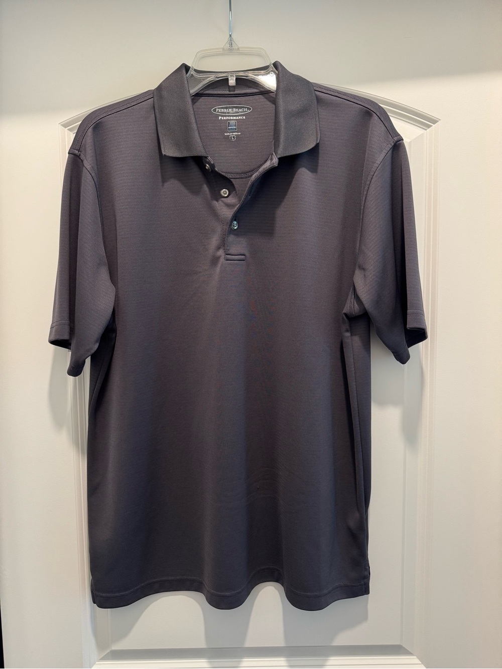 Pebble Beach Men's Performance Polo - Charcoal Gray